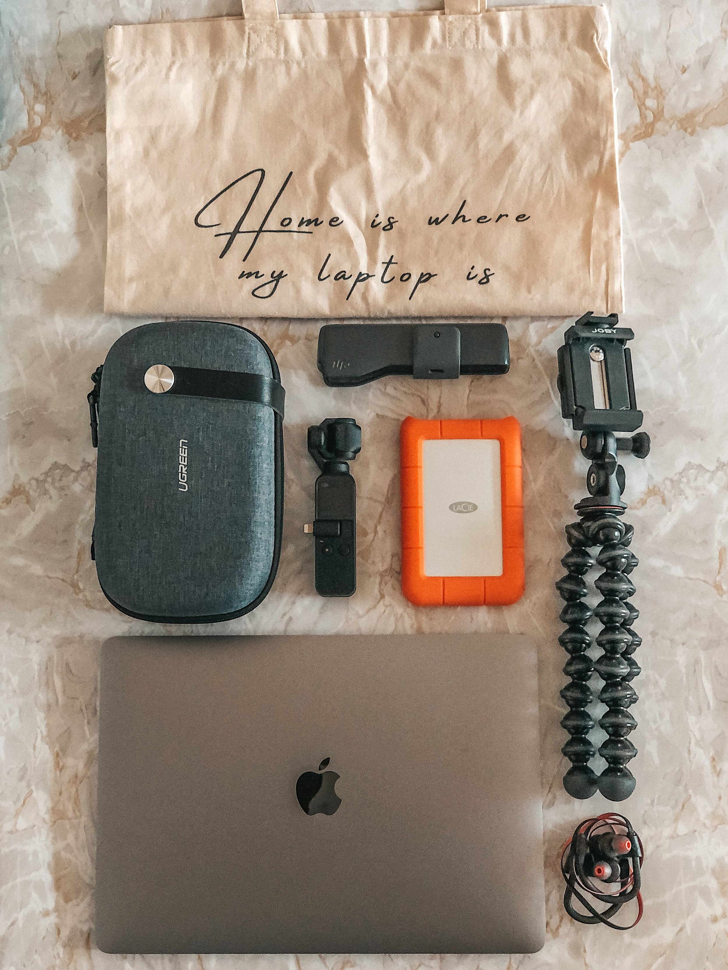 equipment flatlay